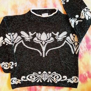 Vintage Black Confetti Sweater